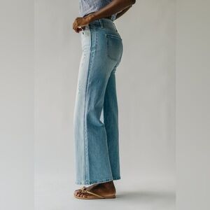 Piper & Scoot The Hoppel Wide Leg Flare Jean in Medium Blue